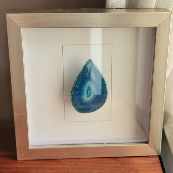 Other - Natural Geote Agate Modern Decor Shadow Box Frame with Glass Inlay